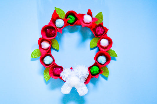 Egg Carton Holiday Wreath