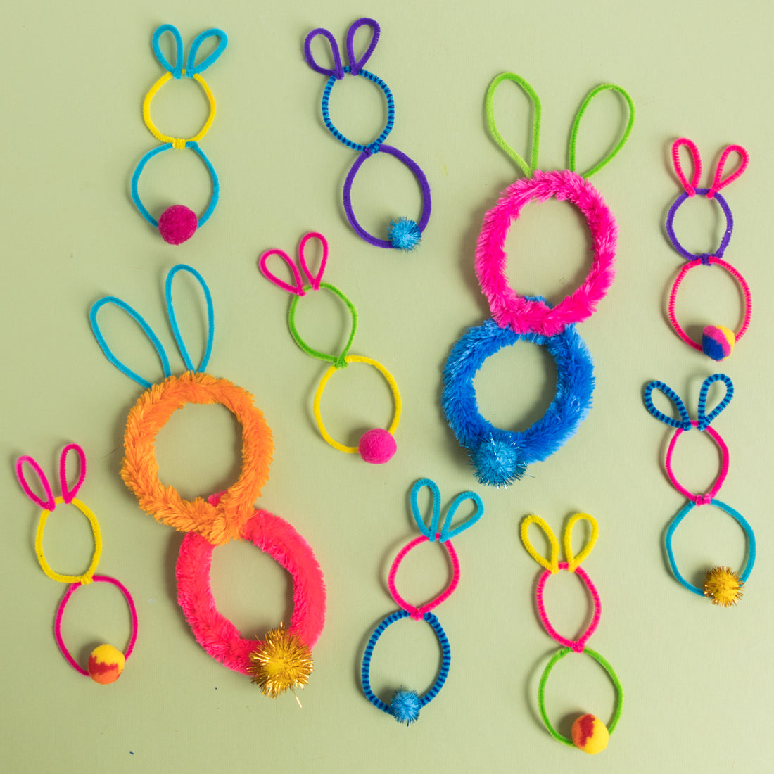 Easter Fuzzy Stick Bunny DIY