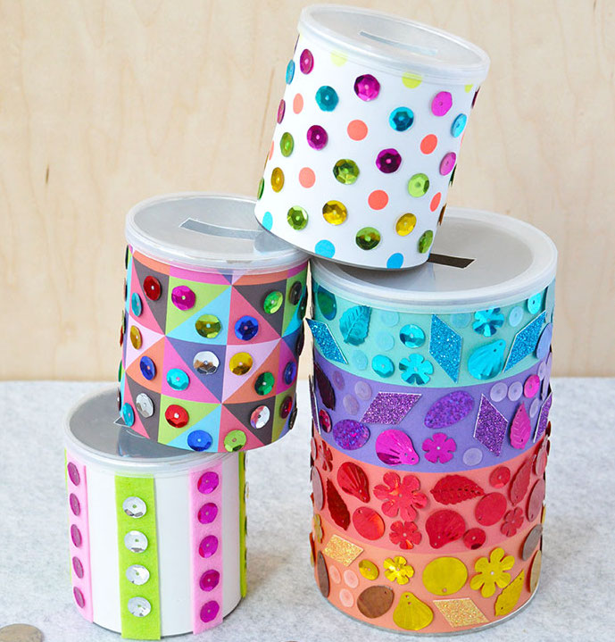 Sequin Piggy Banks
